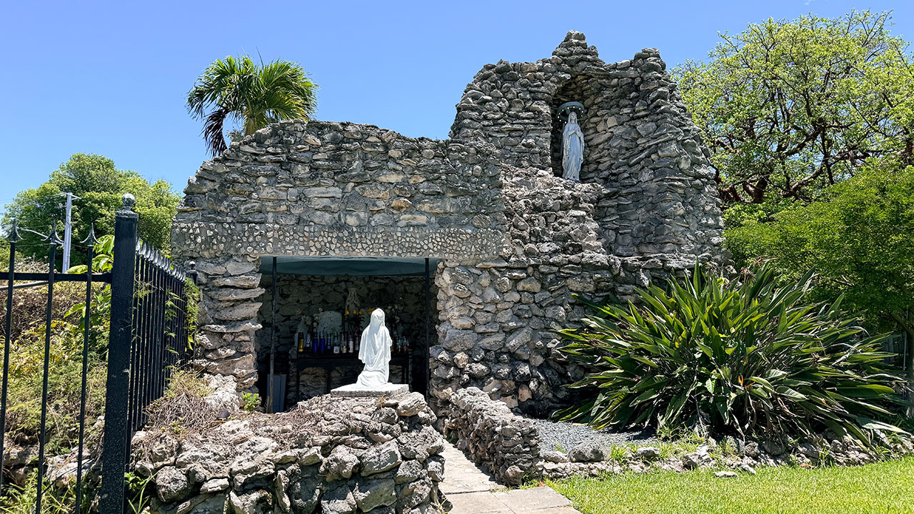 Historic Hurricane Grotto at Basilica of St. Mary Star of the Sea - Photo by: @NikaStroblePhotography