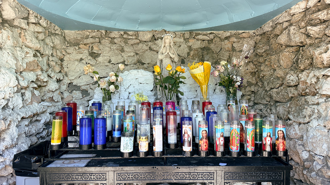 Historic Hurricane Grotto at Basilica of St. Mary Star of the Sea - Photo by: @NikaStroblePhotography