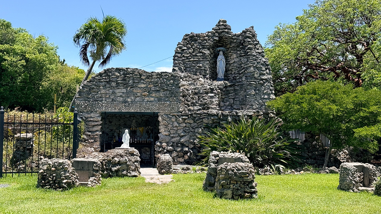 Historic Hurricane Grotto at Basilica of St. Mary Star of the Sea - Photo by: @NikaStroblePhotography