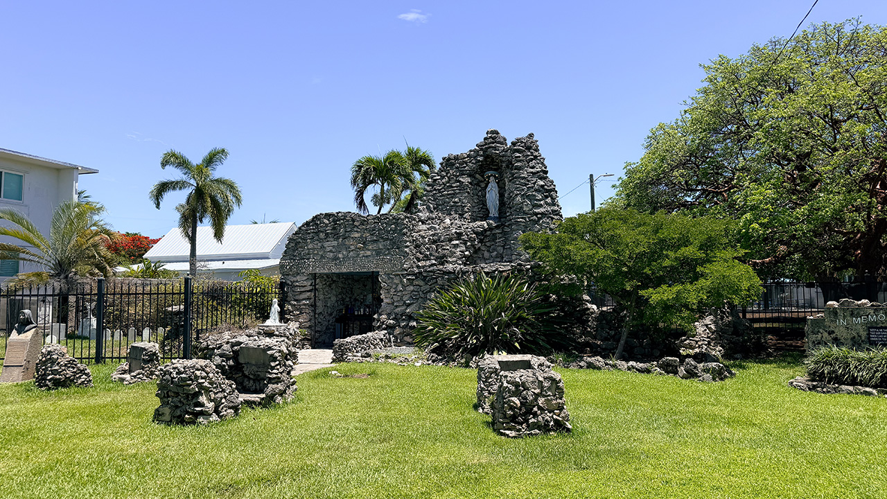 Historic Hurricane Grotto at Basilica of St. Mary Star of the Sea - Photo by: @NikaStroblePhotography
